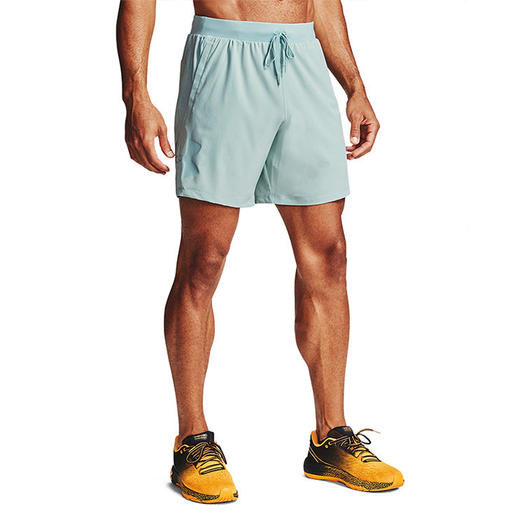 Under Armour Qualifier SpeedPocket 7inch Running Shorts 'Light Aqua' 1350888-477
