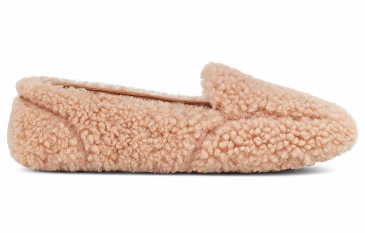 (WMNS) UGG Hailey Fluff Loafer Slip-On 'Pink Peach' 1095108-BNZ