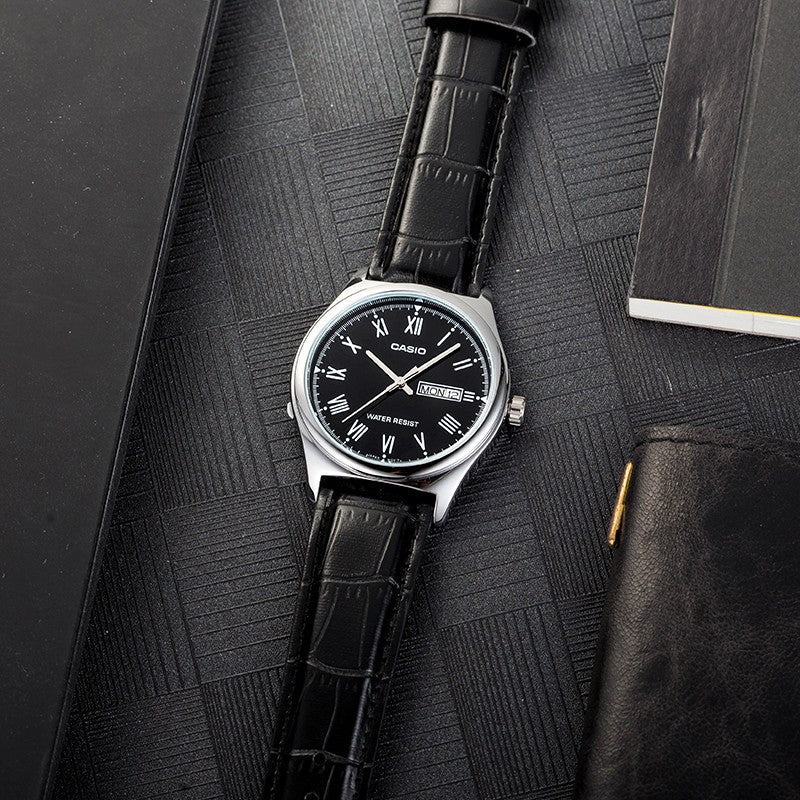 CASIO Quartz Waterproof Black Analog LTP-V006L-1B