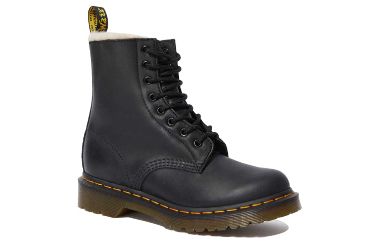 (WMNS) Dr. Martens 1460 Faux Fur Lined Black 21797001