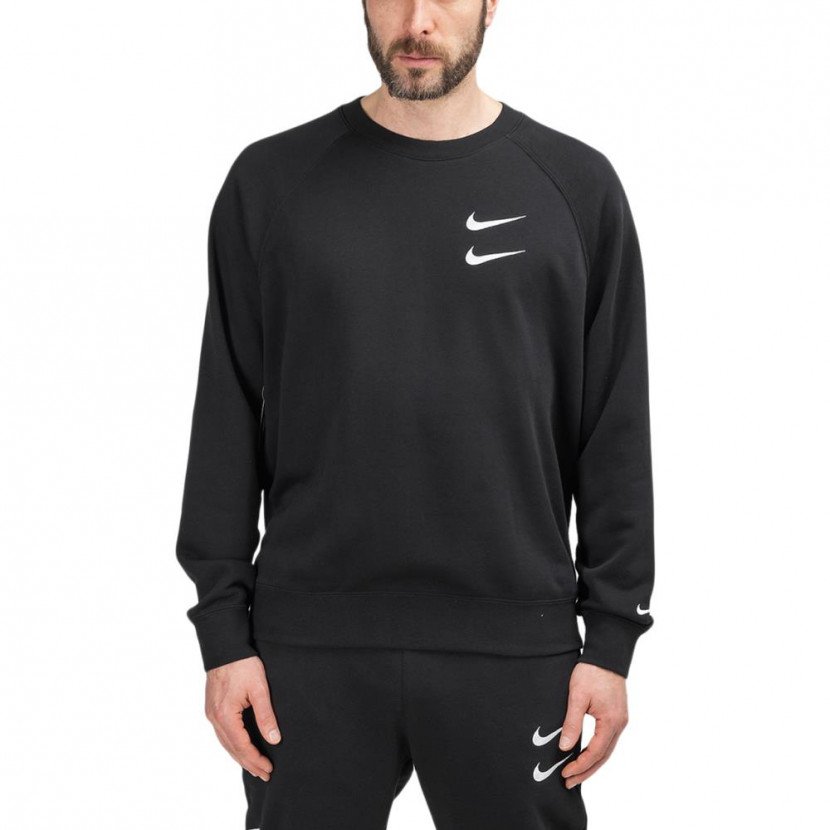 Nike Alphabet Printing Long Sleeves Round Neck Black CJ4871-010