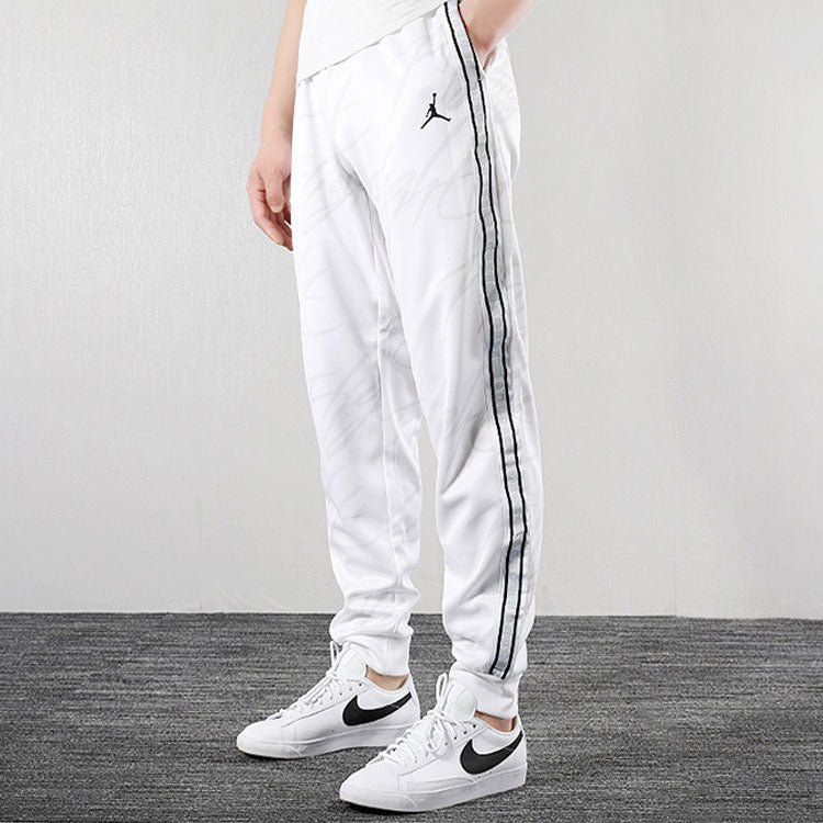Air Jordan Jumpman Tricot Printing Long Pants White AR4463-100