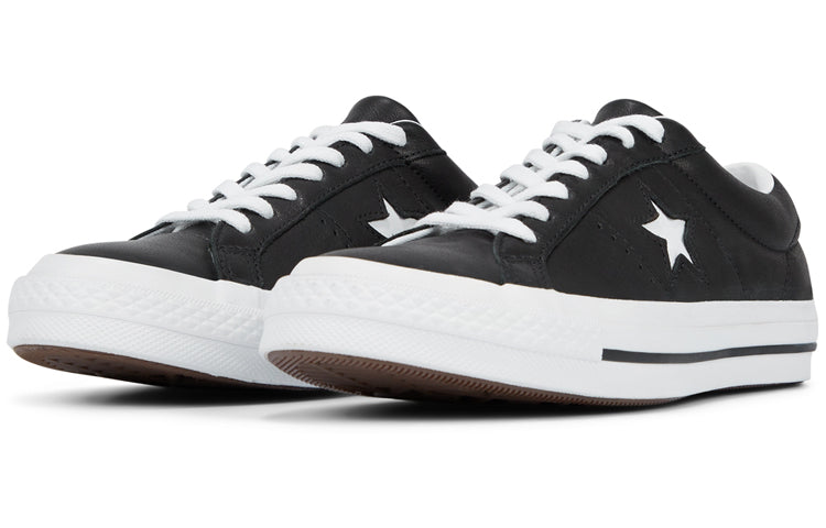 Converse Leather One Star Low Top 'Black White' 163385C