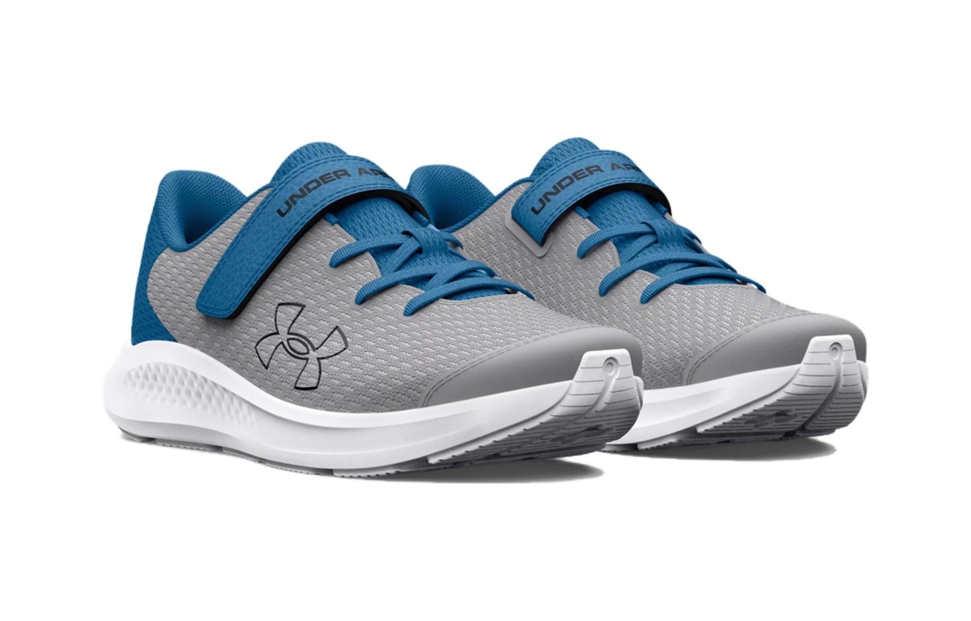 (PS) Under Armour Pursuit 3 AC 'Big Logo - Mod Grey Cosmic Blue' 3026696-101