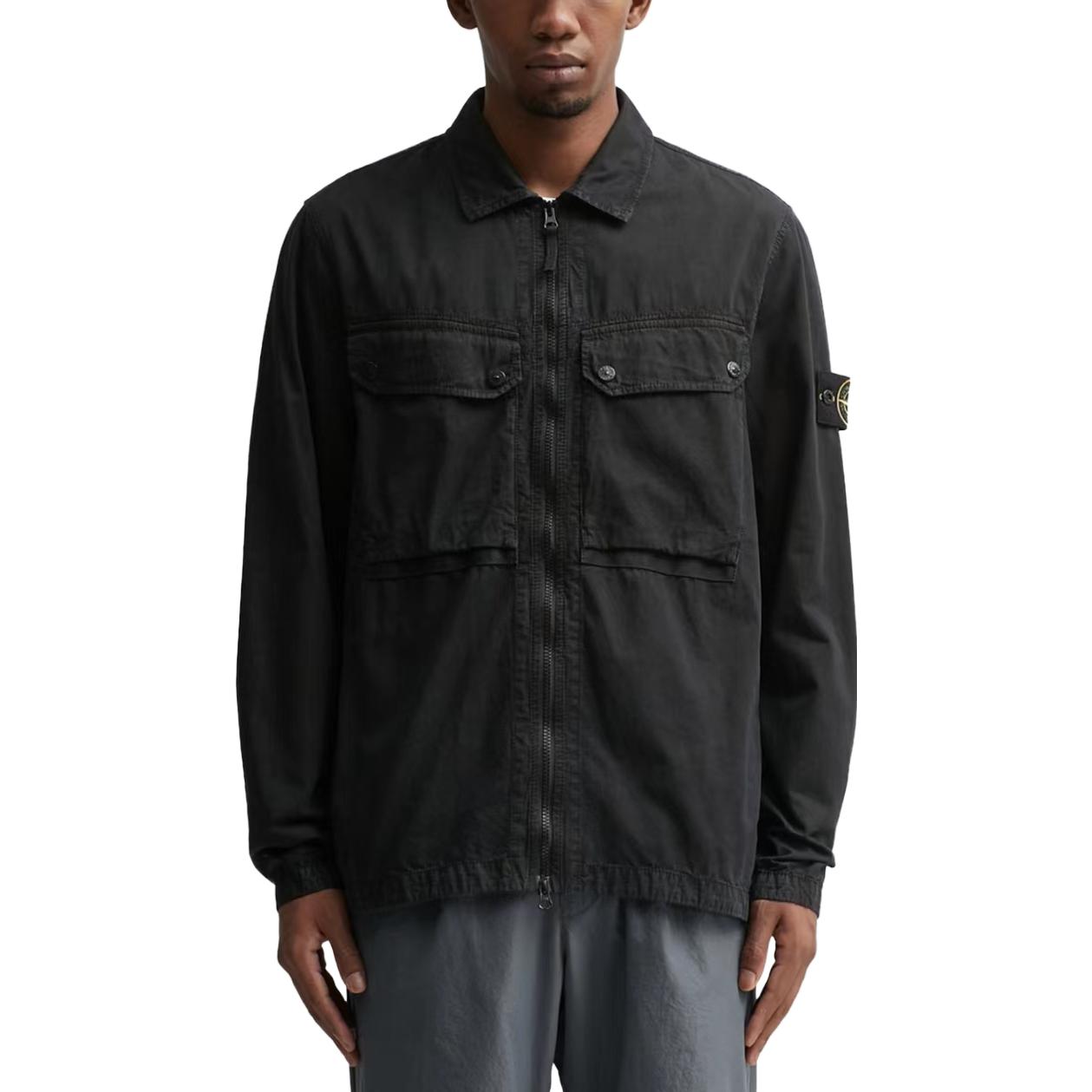 STONE ISLAND Old Effect Overshirt 'Black' 7915102WN-V0129