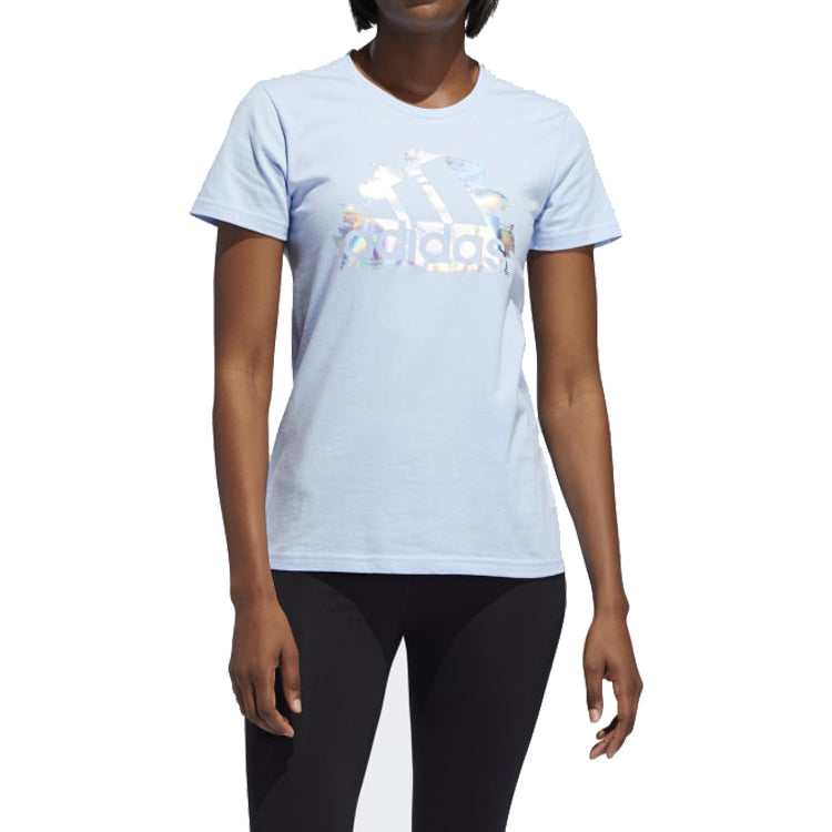 (WMNS) adidas SEE U SS TEE Training Sports Short Sleeve Light Blue ED8170