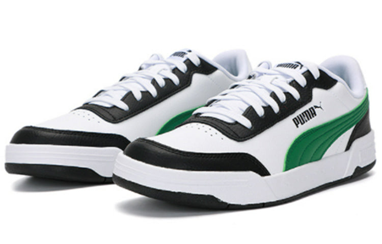PUMA Caracal Wear-resistant Lightweight Low Tops Casual Skateboarding Shoes Unisex White Green 369863-30