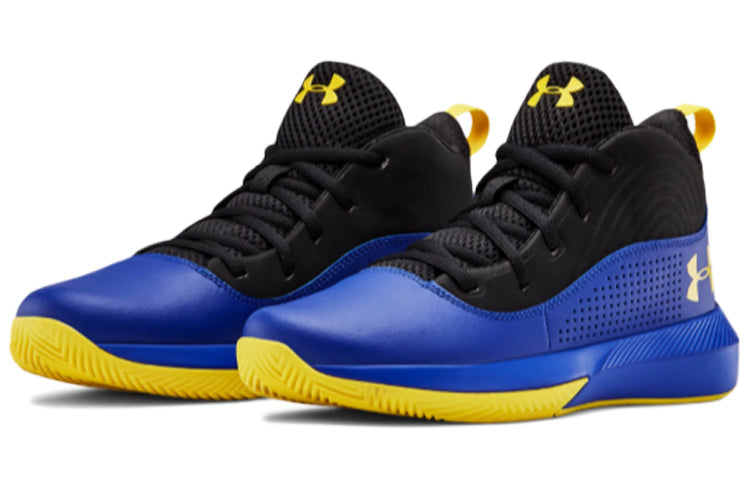(GS) Under Armour Lockdown 4 Blue/Yellow 3022123-400