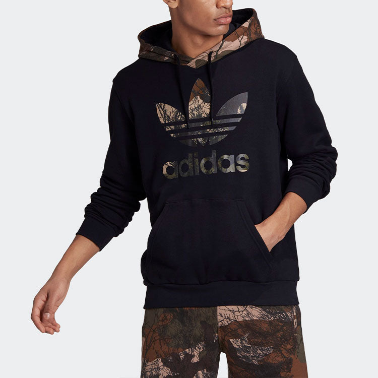 adidas originals Camo Block Hdy Camouflage logo Printing Pullover Black GD5956