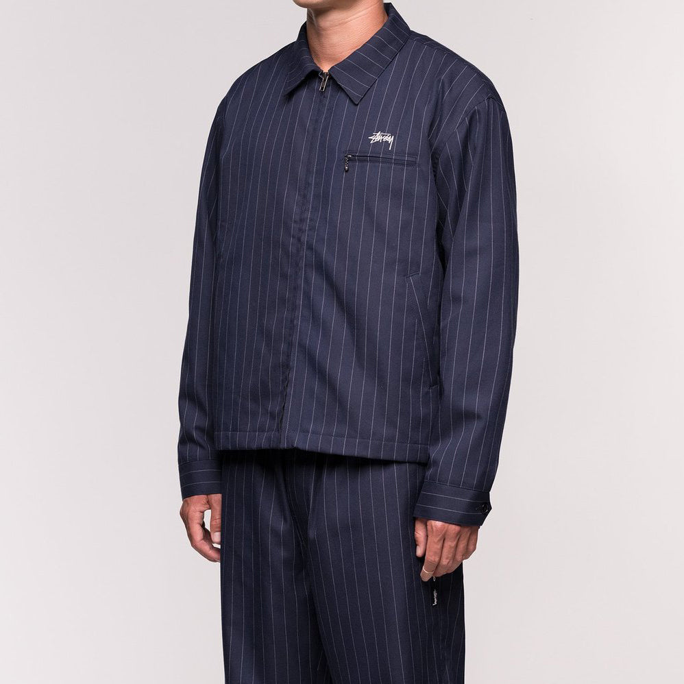 Stussy x COMME des GARCONS CDG Crossover Stripe Coach Jacket 'Blue' 315270