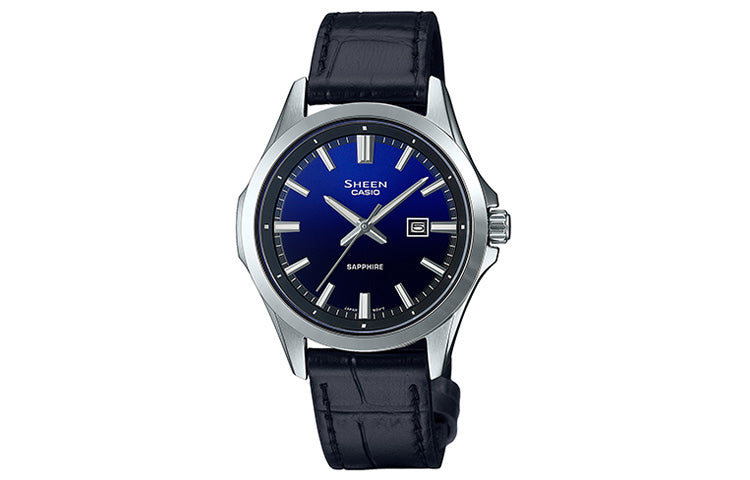 CASIO General EDIFICE & SHEEN Japan / South Korea Fashion Couple Sapphire Crystal Blue Analog EFB-106L-2A&SHE-4542L-2A