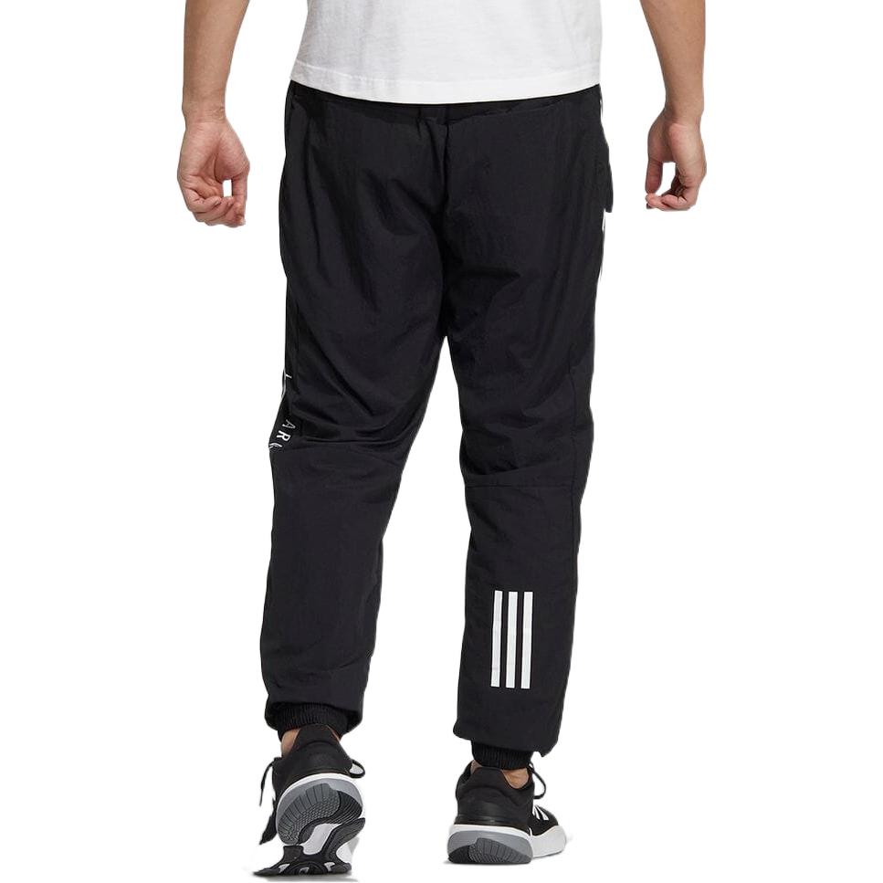 adidas Alphabet Elastic Waistband Casual Sports Pants Men's Black HM2689