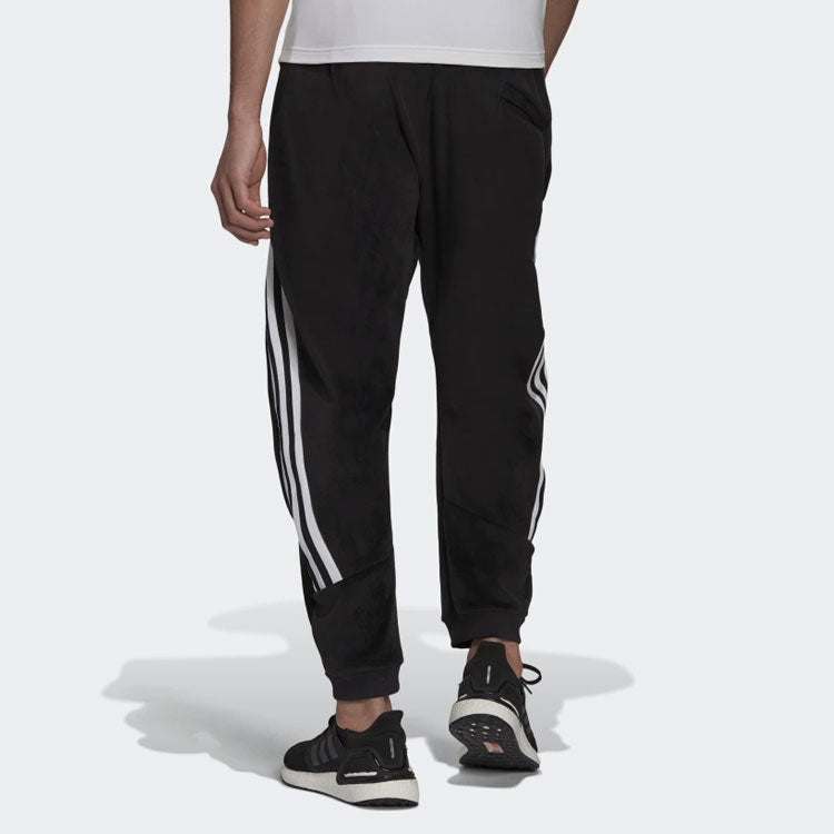 Men's adidas Bundle Feet Stripe Sports Pants/Trousers/Joggers Black H47893