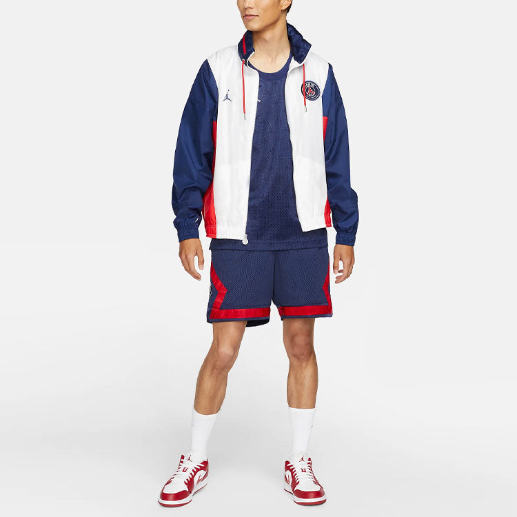 Air Jordan Mesh Paris Saint-Germain Full Print Breathable Soccer/Football Sports Vest Dark blue DB6479-410
