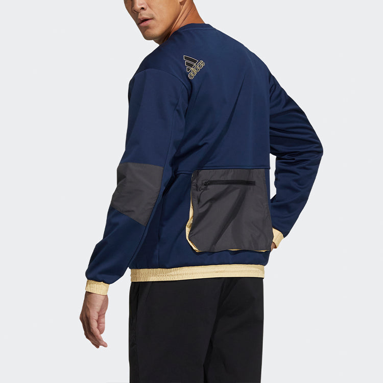 adidas Urban Cr Sweat Outdoor Sports Round Neck Pullover Navy Blue GV3521