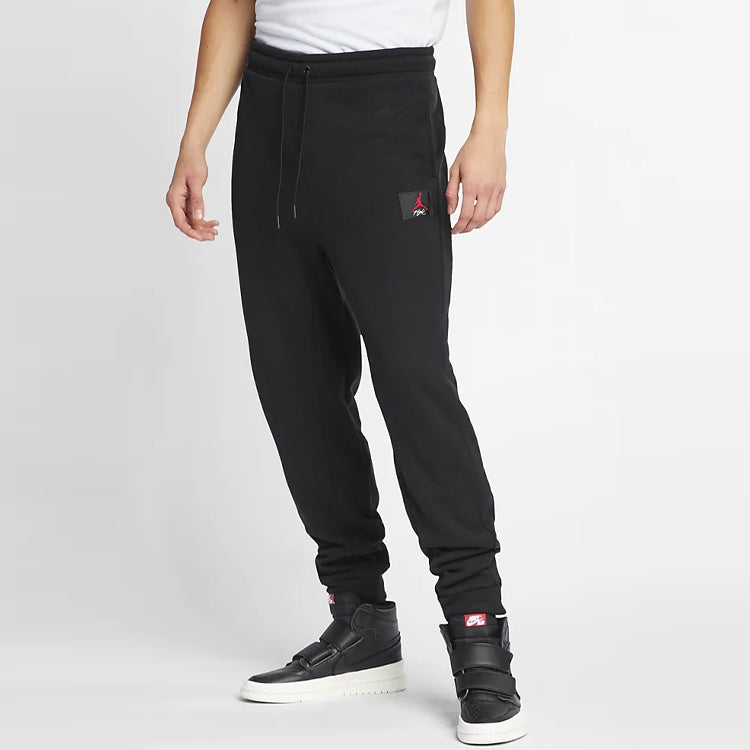 Air Jordan Flight Casual Sports Knit Bundle Feet Long Pants Black BQ7967-010
