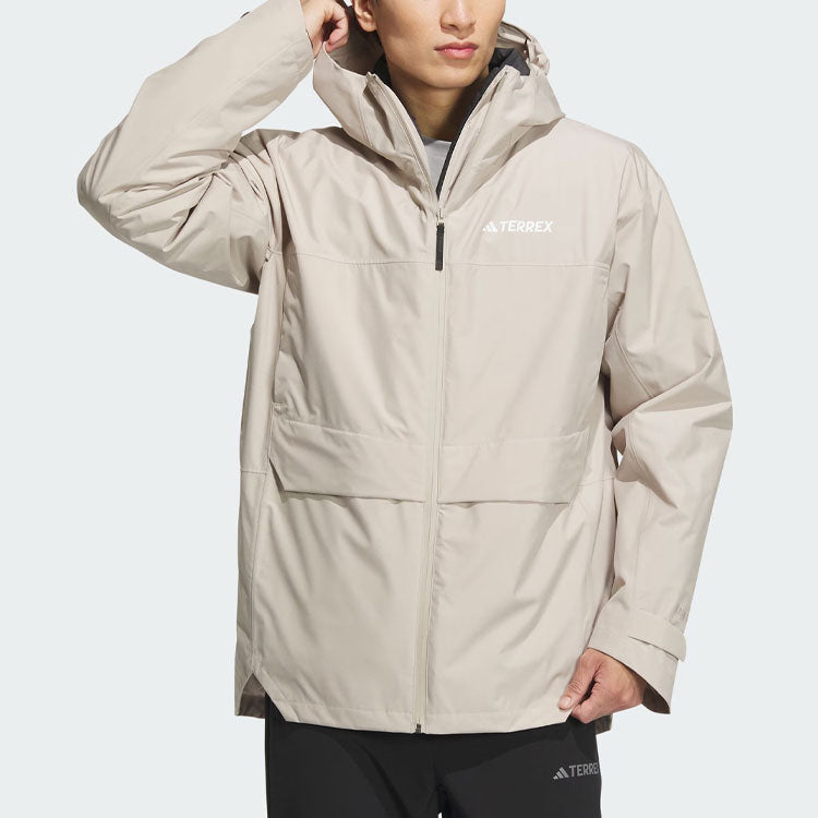 adidas Terrex 3-In-1 Rain.Rdy Parka Asia Sizing 'Beige Black' IL8986