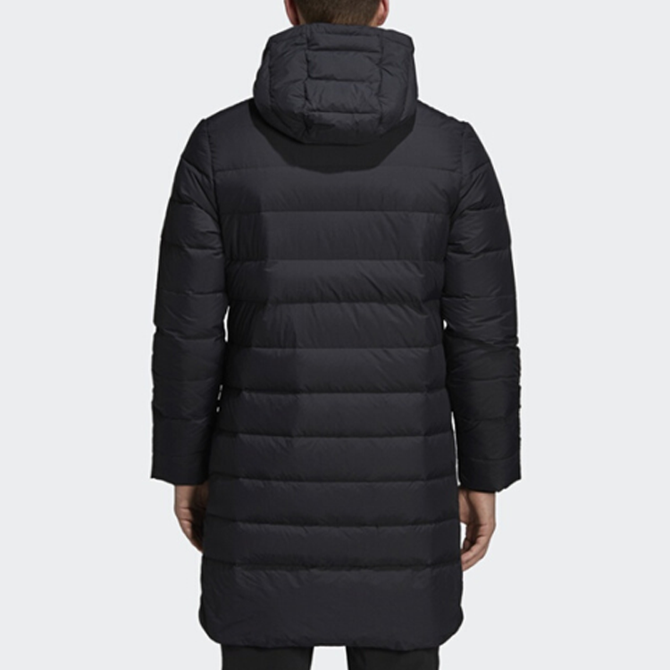 adidas Casual Windproof Stay Warm mid-length Down Jacket Black CY8611