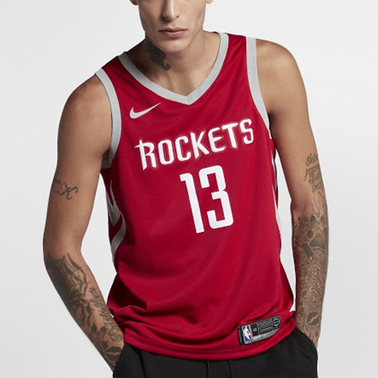 Nike NBA SW Fan Edition Rockets No. 13 Sports Basketball Jersey Large Red 864477-657