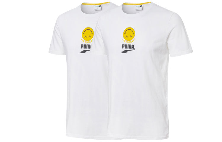 PUMA Graphic Tee 'White Black Yellow' 599151-92
