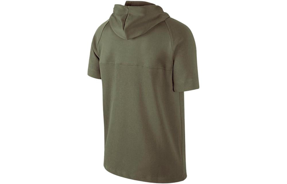 Air Jordan Short Sleeve Pullover Hoodie 'Olive' 706578-222