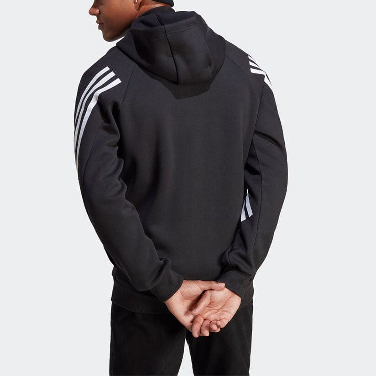 adidas Future Icons 3-Stripes Full-Zip Hoodie Jackets 'Black' IC6712
