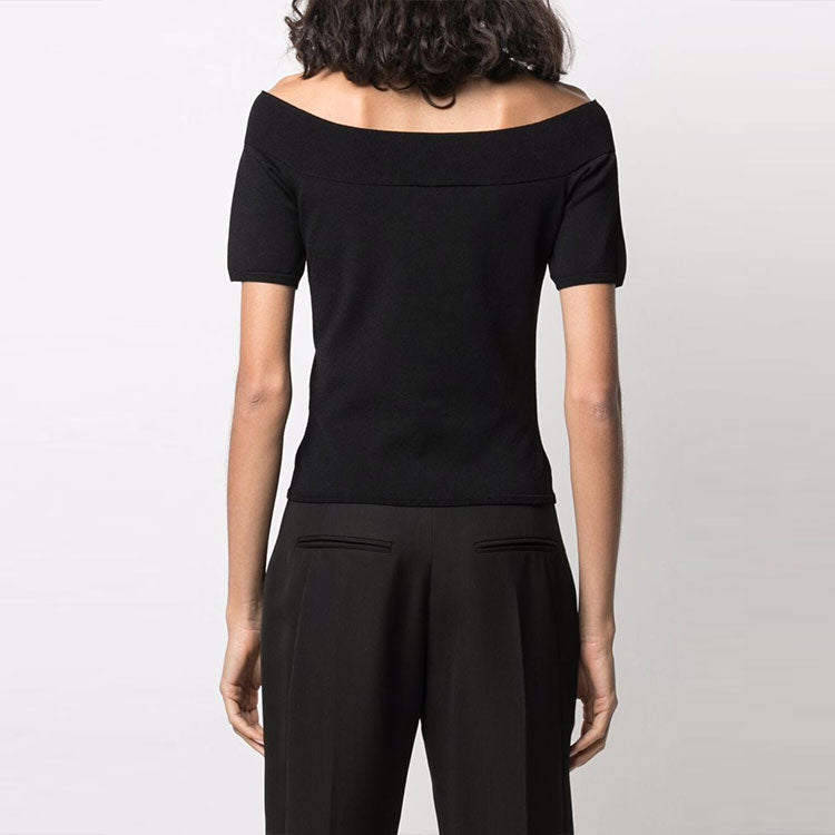 Alexander McQueen FW21 Off-the-shoulder Black 669510-Q1AV4-1000