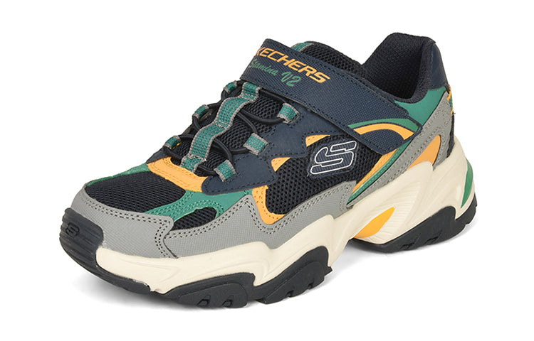 (GS) Skechers DLITES 'Navy Green Orange' 405209L-NVMT