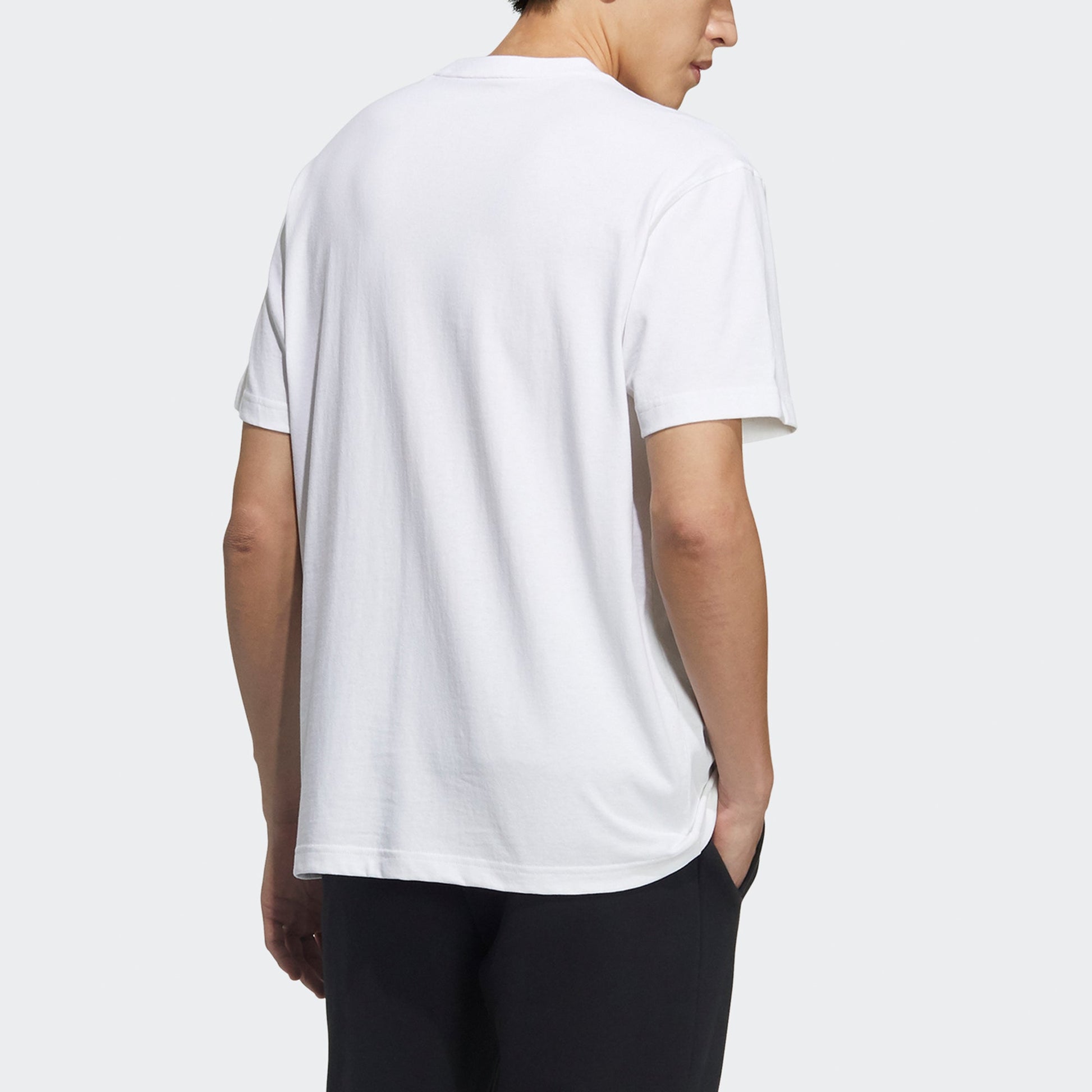 adidas neo M Ce C+ Tee Casual Sports Round Neck Short Sleeve White GP4889