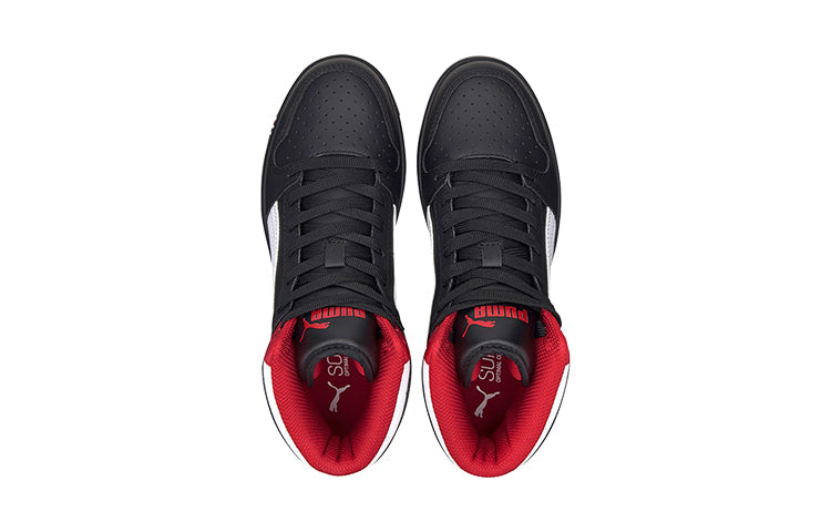 (GS) PUMA Rebound Layup Mid Mid-high Black/White/Red 370486-08