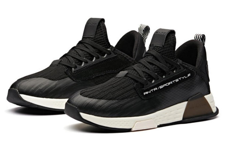 (WMNS) ANTA Running Series Sneakers 'Black White' 12848888-1