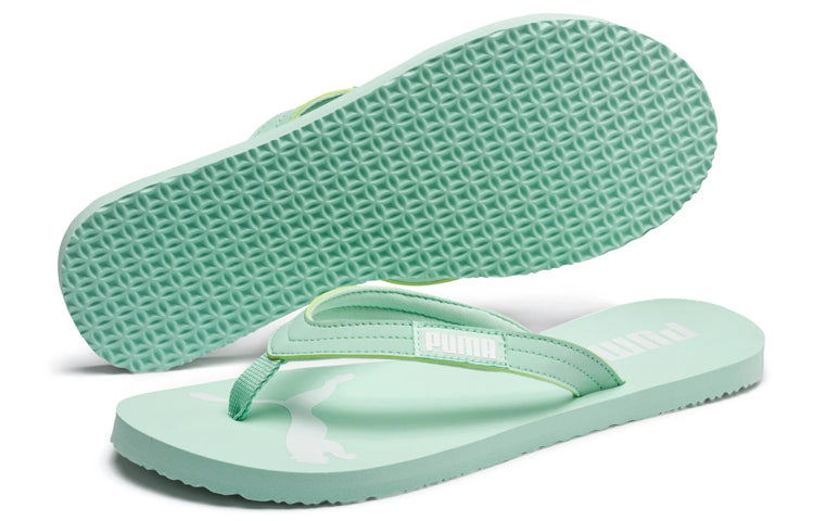 (WMNS) PUMA Cosy Flip Sandals Green 370290-06