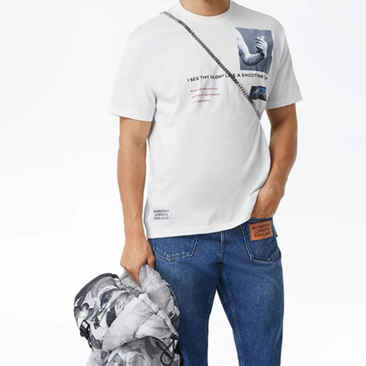 Men's Burberry SS20 Large Short Sleeve White 8024733