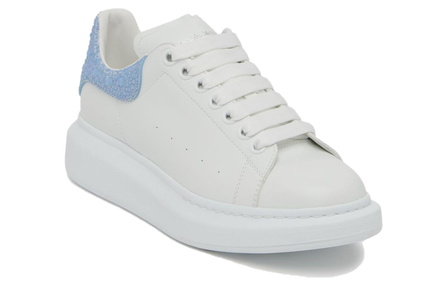 (WMNS) Alexander McQueen Oversized Sneakers 'Baby Blue White' 718243WIEEI9412