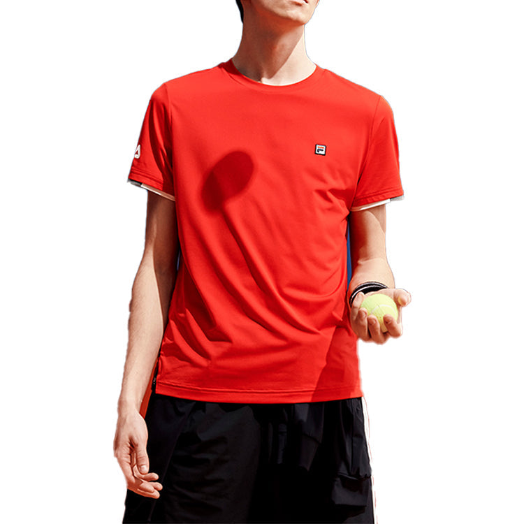 FILA Athletics Logo Printing Short Sleeve Red A11M023110F-RD