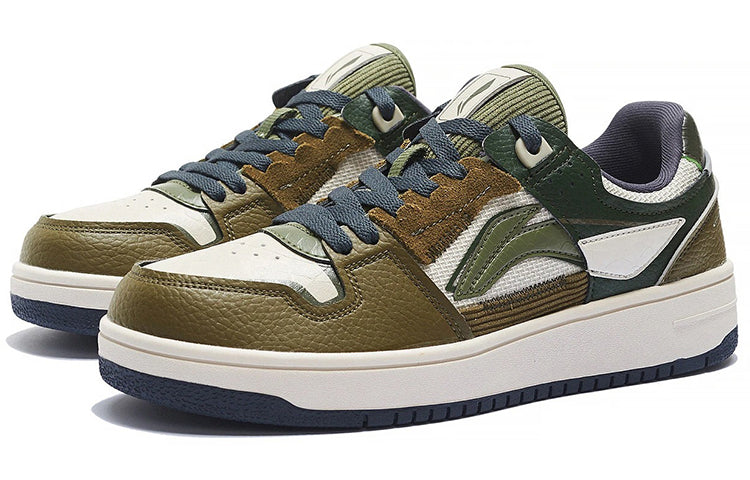 Li-Ning Classic Skateboarding 'White Olive Green' AGCS391-3
