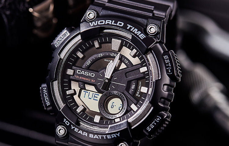 CASIO G Shock Quartz Sports Mens Black Analog AEQ-110W-1A