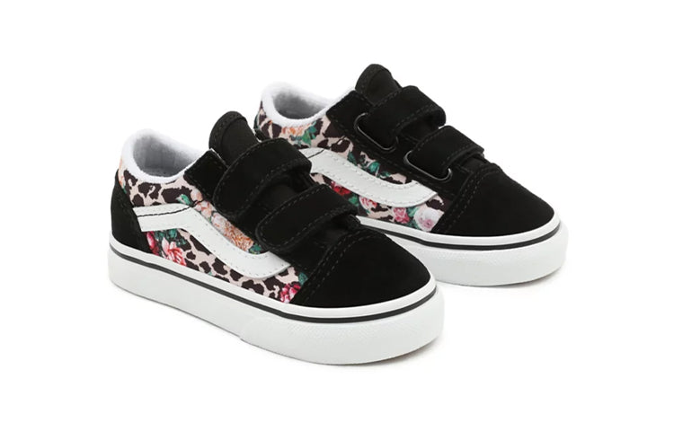 Vans Toddler Leopard Floral Old Skool Low-Top Sneakers Black TD VN000D3Y7TJ