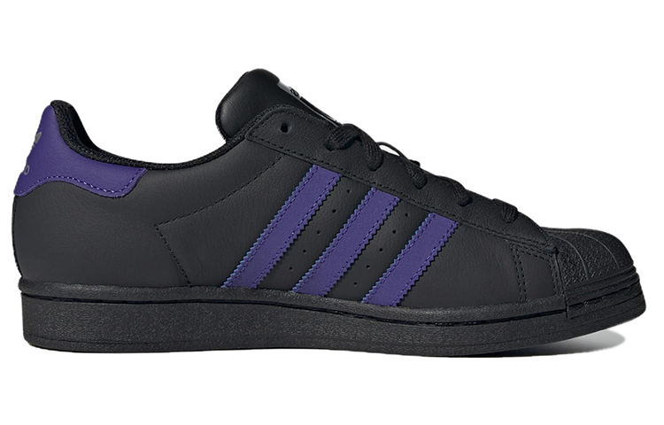 (WMNS) adidas originals Superstar 'Black Purple' IE3000