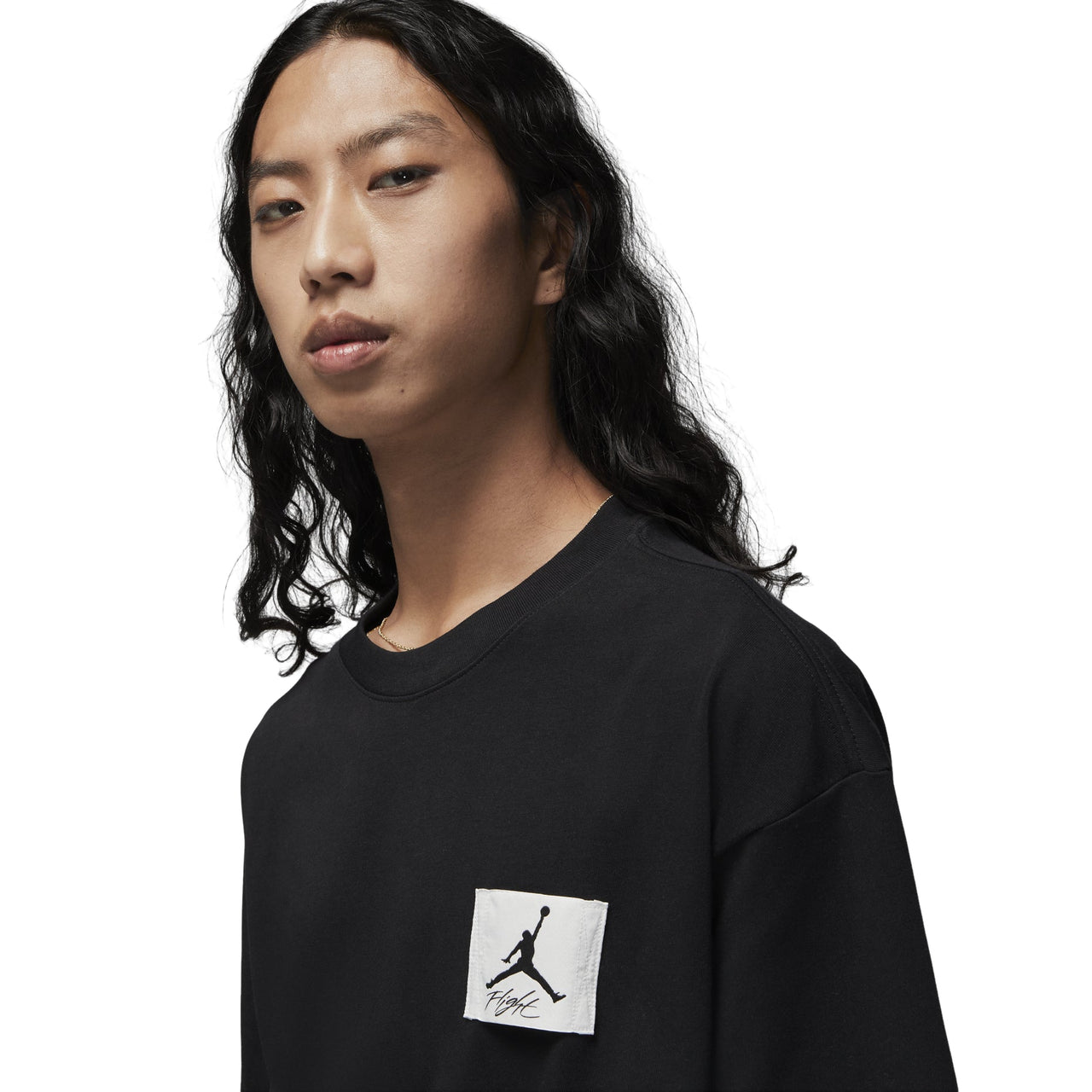 Air Jordan Solid Color Patch Round Neck Short Sleeve Asia Sizing 'Black' DZ7314-010