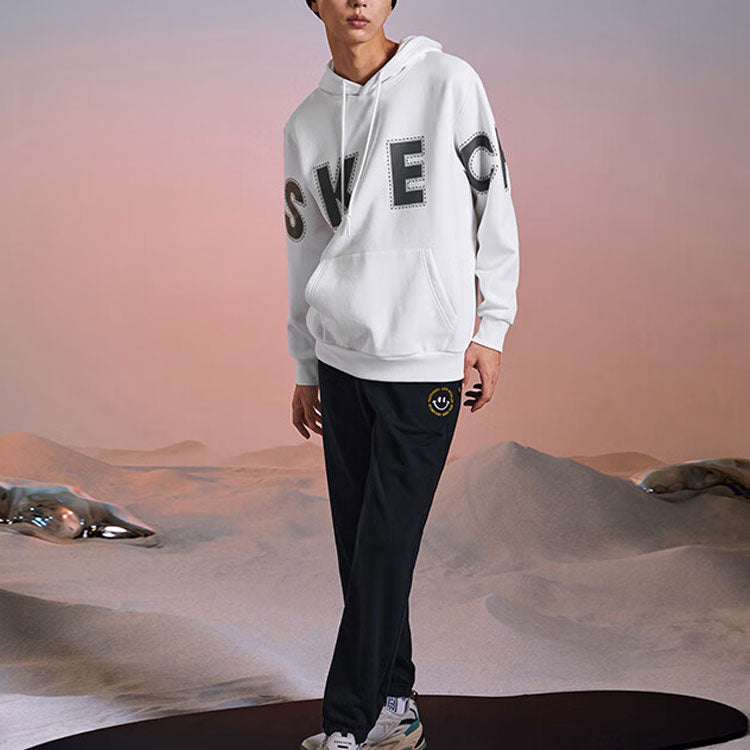 Skechers Casual Graphic Hoodie 'White Black' L321M179-0019
