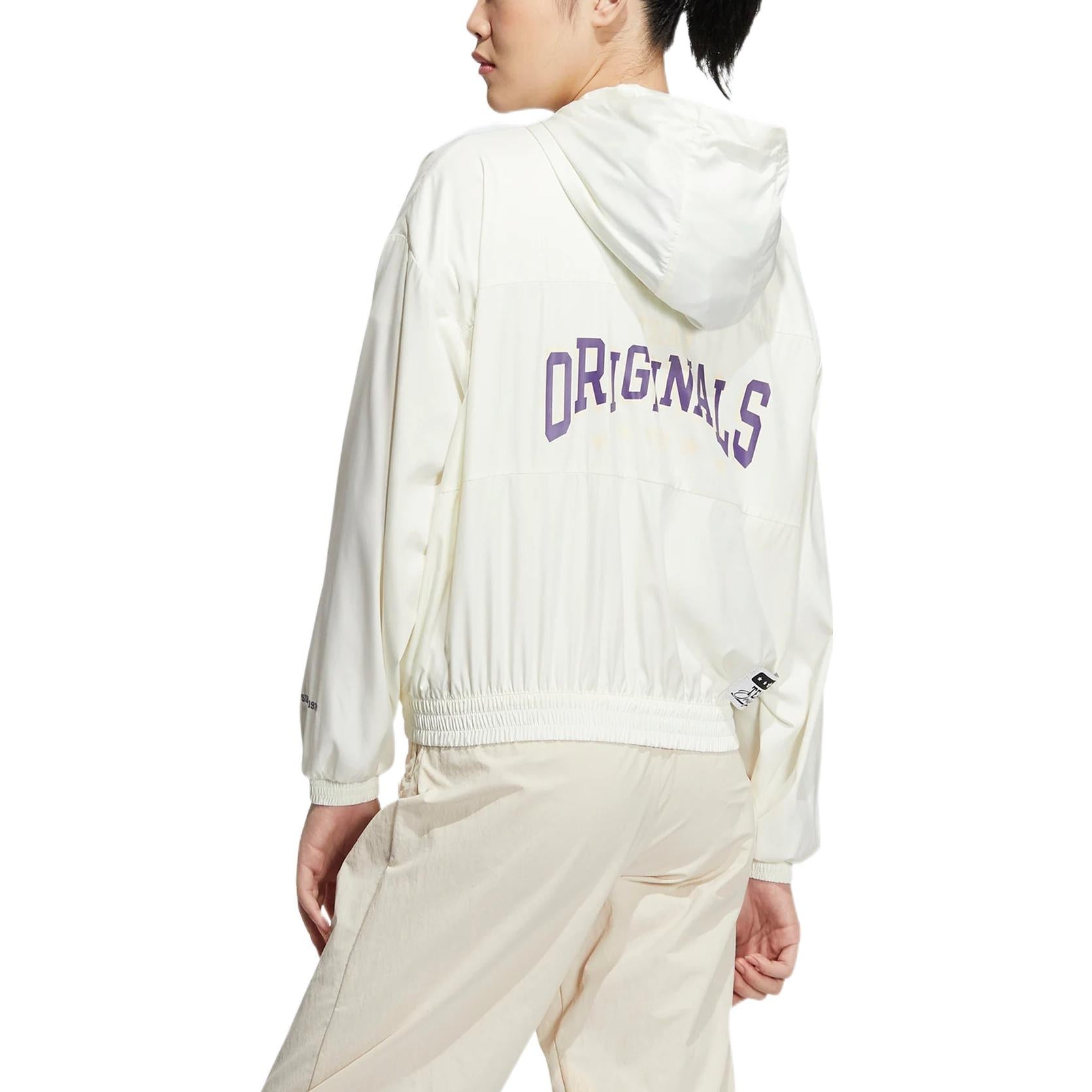 (WMNS) adidas Modern Collegiate Windbreaker Jacket Asia Sizing 'White' HS1933