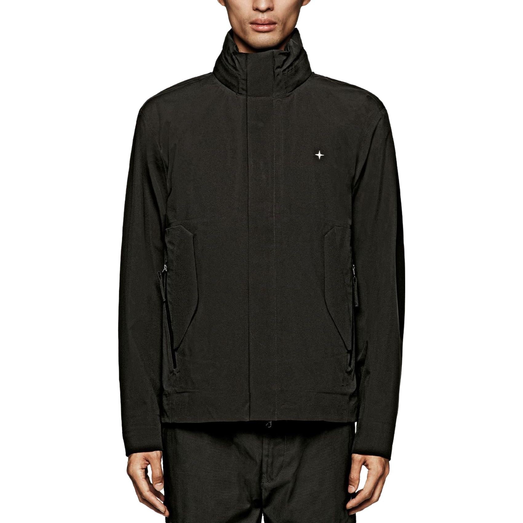 STONE ISLAND Logo Embroidered High-Neck Jacket 'Black' 7815417G2-V0029