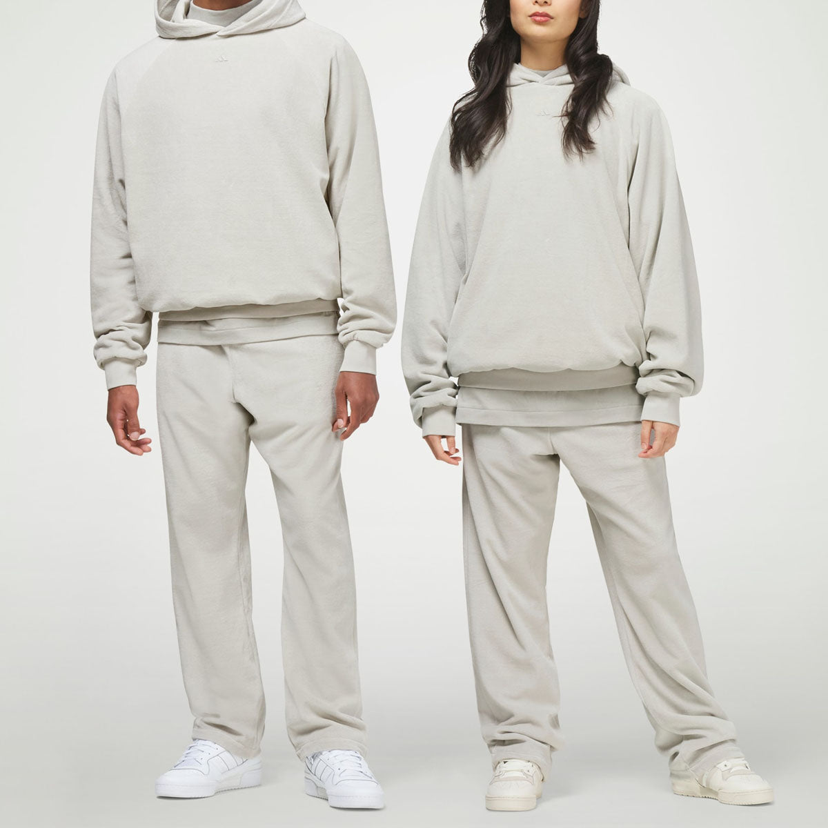 adidas Basketball Velour Hoodie 'Grey' IA3456