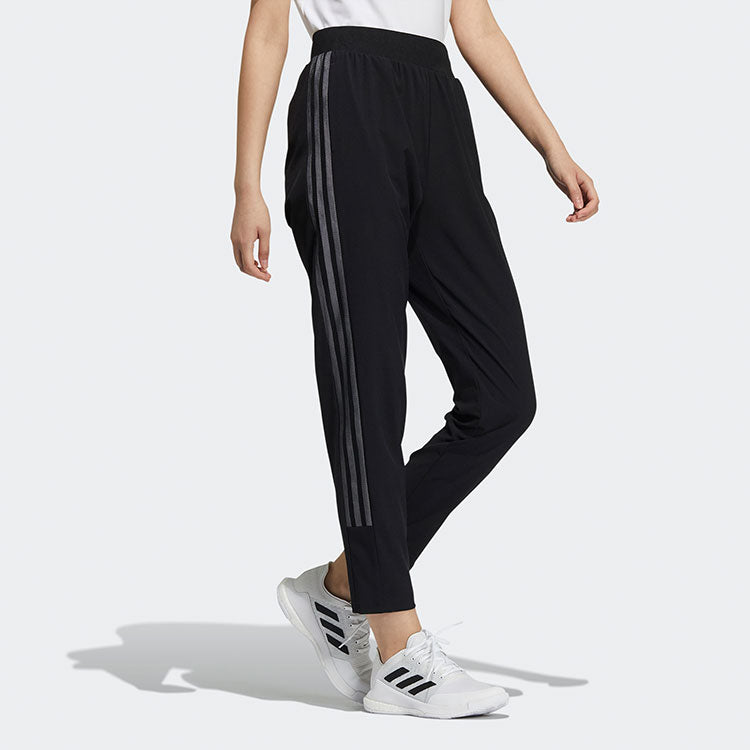 (WMNS) adidas Logo Alphabet Printing Long Pants/Trousers Black H09725