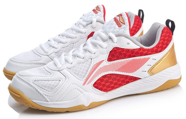 (WMNS) Li-Ning Ma Long Signature Table Tennis Shoes 'White Red' APTP002-1