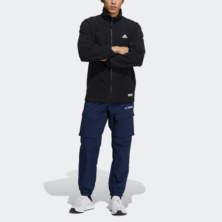 adidas Zipper Stand Collar Hooded 3 In 1 Long Sleeves Jacket Black H23107