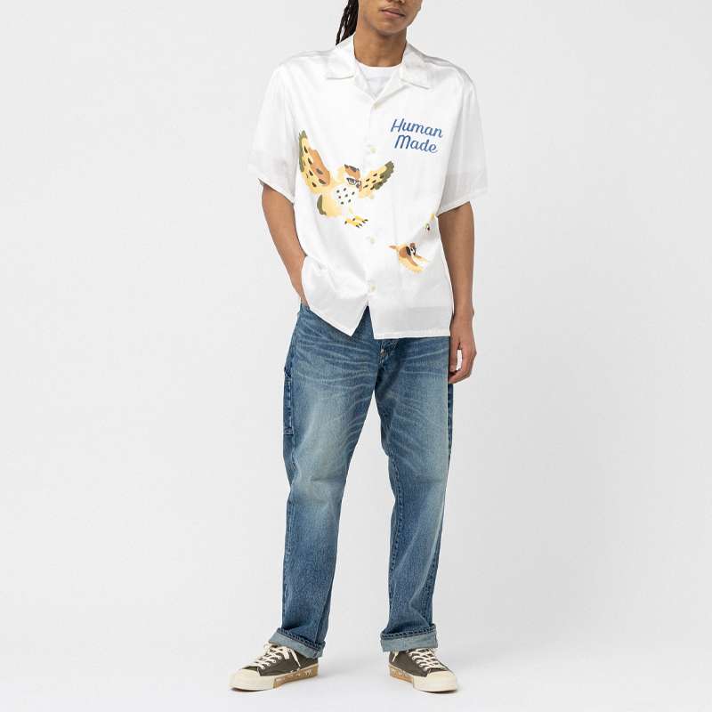 HUMAN MADE Graphic Aloha Shirt 'White' HM25SH017