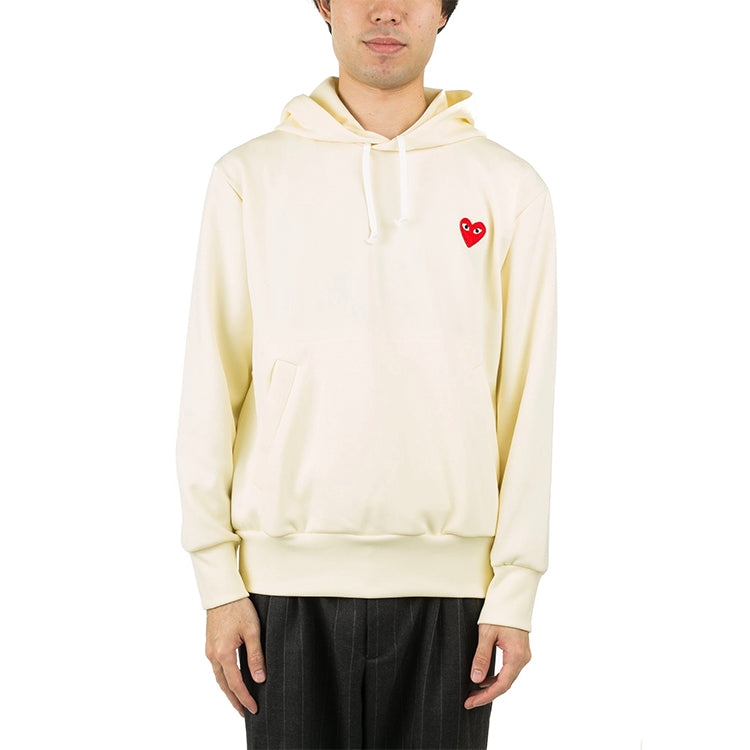 COMME des GARCONS PLAY Red Heart Hoodie 'Ivory' AZ-T174-051-3