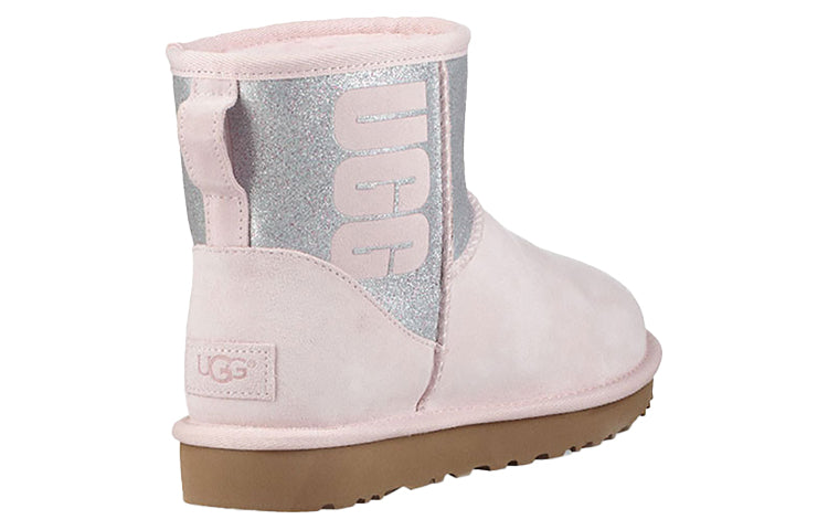 (WMNS) UGG Classic Mini Sparkle Fleece Lined Pink 1098452-SLPN